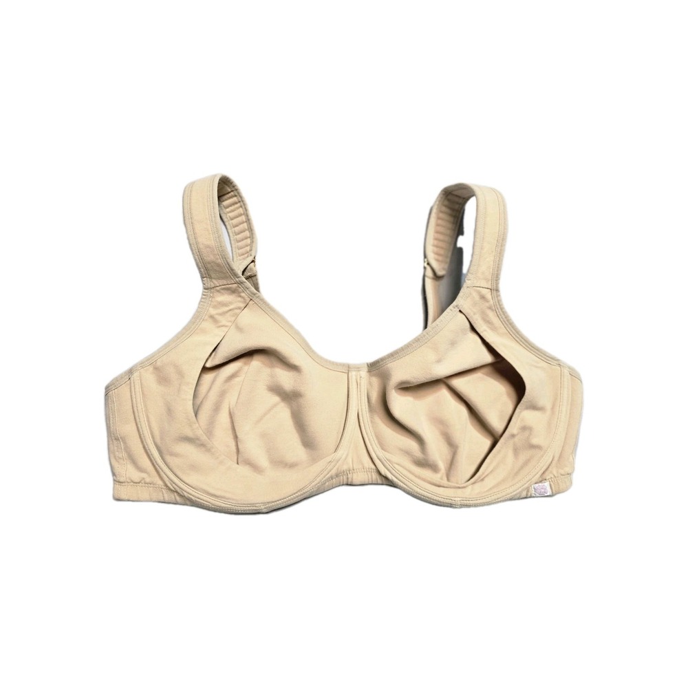 Comfort Choice Nude Bra Women's Size 46 D Underwire Cotton Blend